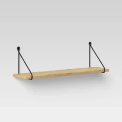 Wood Wall Shelf With Hanging Wire Natural/Black - Threshold™ 8 Wood Wall Shelf With Hanging Wire Natural/Black - Threshold™ -Home Decoration Sale GUEST 039866d1 045f 491a b1ab e121d0a3d8e9
