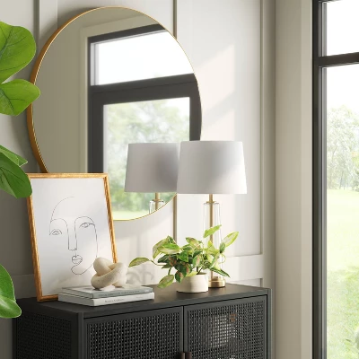 28" Round Infinity Circle Mirror Brass - Threshold™ 3 28" Round Infinity Circle Mirror Brass - Threshold™