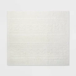 Cable Knit Chenille Throw Blanket - Threshold