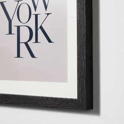 11" X 14" New York Framed Under Glass With Mat Dark Wood - Threshold™ Designed With Studio McGee 4 11" X 14" New York Framed Under Glass With Mat Dark Wood - Threshold™ Designed With Studio McGee - Image 2