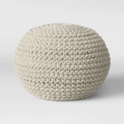 Cloverly Chunky Knit Pouf - Threshold -Home Decoration Sale GUEST 298c80e6 7902 4452 b21d 0b330077374e
