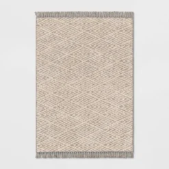 Diamond With Fringe Rug Gray - Threshold™ -Home Decoration Sale GUEST 2baf5ed4 7b52 4703 8a9e 2a21e83d6c9c