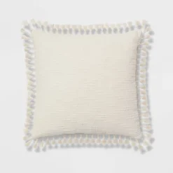 Euro Textured Slub Tassel Decorative Throw Pillow - Threshold™ -Home Decoration Sale GUEST 2ff361fa 82b5 4564 bc81 0c47e61dc221