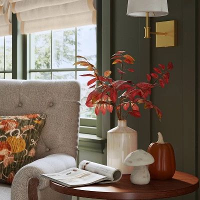 Leaf Arrangement In Ceramic Pot Red - Threshold™ 3 Leaf Arrangement In Ceramic Pot Red - Threshold™