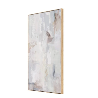 58" X 38" Tonal Abstract Framed Canvas - Threshold™ Designed With Studio McGee 2 58" X 38" Tonal Abstract Framed Canvas - Threshold™ Designed With Studio McGee