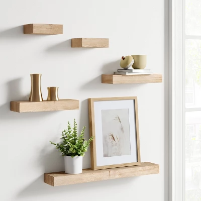 Set Of 5 Wall Shelf Natural - Project 62™ 3 Set Of 5 Wall Shelf Natural - Project 62™