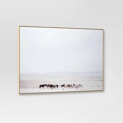 60" X 40" Plains Framed Wall Canvas In Pine Frame - Threshold™ 4 60" X 40" Plains Framed Wall Canvas In Pine Frame - Threshold™ - Image 2