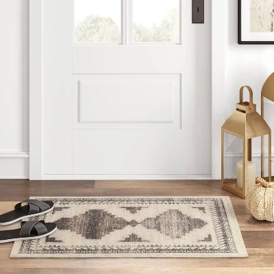 Cromwell Washable Printed Persian Style Rug Tan - Threshold™ 3 Cromwell Washable Printed Persian Style Rug Tan - Threshold™