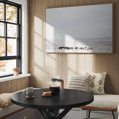 60" X 40" Plains Framed Wall Canvas In Pine Frame - Threshold™ 3 60" X 40" Plains Framed Wall Canvas In Pine Frame - Threshold™