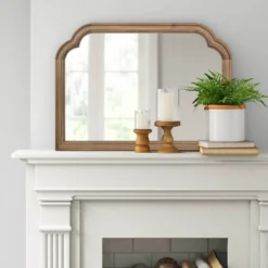 New Products 9 36" X 26" French Country Mantle Wood Mirror Natural - Threshold™