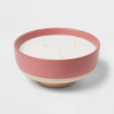 13oz Footed Textured Ceramic Dish With Dustcover Peony Rose Water & Freesia Pink - Threshold™ 4 13oz Footed Textured Ceramic Dish With Dustcover Peony Rose Water & Freesia Pink - Threshold™ - Image 2