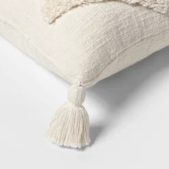 Oblong Tufted Diamond Tassel Decorative Throw Pillow Natural - Threshold™ -Home Decoration Sale GUEST 5187fb9d 3b02 4799 94fc 4ae5ac0a728c