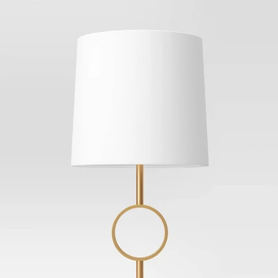 Metal Ring Floor Lamp Brass (Includes LED Light Bulb) - Threshold™ 5 Metal Ring Floor Lamp Brass (Includes LED Light Bulb) - Threshold™ - Image 3