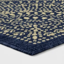 Butterfield Woven Novelty Area Rug Navy - Threshold