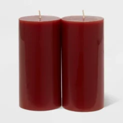 2pk Pillars Warm Cider & Cinnamon Red - Threshold™ 7 2pk Pillars Warm Cider & Cinnamon Red - Threshold™ -Home Decoration Sale GUEST 5fecdd6e 5da9 48e9 866c c72973a56b09