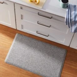 30" X 18" Basketweave Comfort Mat Gray - Threshold™