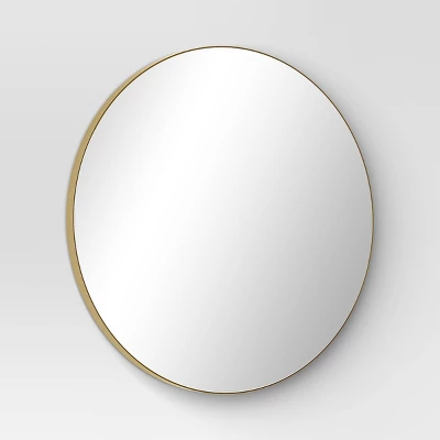 28" Round Infinity Circle Mirror Brass - Threshold™ 4 28" Round Infinity Circle Mirror Brass - Threshold™ - Image 2