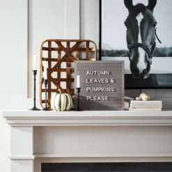 14"x 14" Wood Letterboard Gray - Threshold™ -Home Decoration Sale GUEST 699d8510 7f89 4295 a079 334b0e290c4f