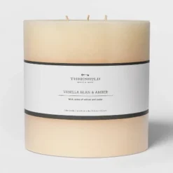 Pillar Vanilla Bean And Amber Candle - Threshold™ -Home Decoration Sale GUEST 768825da eabe 4580 a273 79dad14697f6