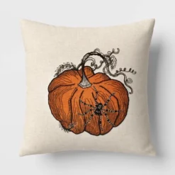 Pumpkin With Spider Cotton Square Halloween Throw Pillow Ivory - Threshold™ 10 Pumpkin With Spider Cotton Square Halloween Throw Pillow Ivory - Threshold™ -Home Decoration Sale GUEST 7d6a836a 3c3b 495e 8f4c f15b752115c6