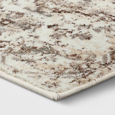 Stanfield Companion Distressed Scroll Area Rug Cream - Threshold™ 4 Stanfield Companion Distressed Scroll Area Rug Cream - Threshold™ - Image 2