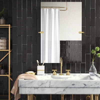 20" X 30" Frameless Rectangular Pivot Mirror Brass - Threshold™ 3 20" X 30" Frameless Rectangular Pivot Mirror Brass - Threshold™