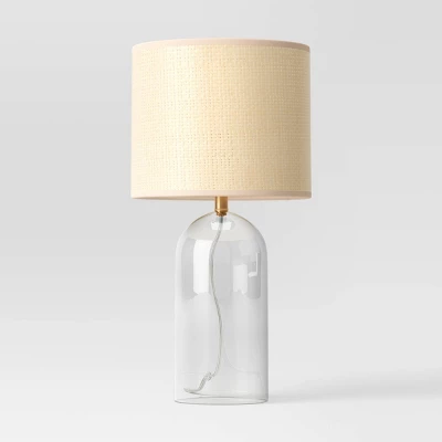 Glass Table Lamp With Open Base And Natural Shade - Threshold™ 6 Glass Table Lamp With Open Base And Natural Shade - Threshold™ - Image 4