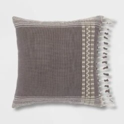 Square Woven Pattern Tassel Decorative Throw Pillow - Threshold™ -Home Decoration Sale GUEST 91d6095a 7864 454d 8ad5 1bf81cce4970