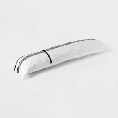 Lumbar Modern Woven Plaid Decorative Throw Pillow Black/Off-White - Threshold™ 4 Lumbar Modern Woven Plaid Decorative Throw Pillow Black/Off-White - Threshold™ - Image 2