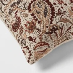 18"x18" Traditional Paisley Square Decorative Pillow Beige/Brown - Threshold™ 7 18"x18" Traditional Paisley Square Decorative Pillow Beige/Brown - Threshold™ -Home Decoration Sale GUEST a351eb38 e079 493a 9f13 2085eb146f31