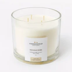 Clear Glass Masala Rose Candle White - Threshold™ Designed With Studio McGee -Home Decoration Sale GUEST a428fcef ae40 495d b3e2 43ba30c44f06