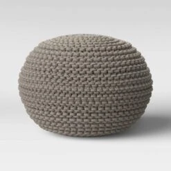 Cloverly Chunky Knit Pouf - Threshold -Home Decoration Sale GUEST a61f3344 e136 4fa9 a039 22e9c3a9de7f