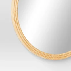 28" Round Fluted Circle Wall Mirror Natural - Threshold™ -Home Decoration Sale GUEST a743603a 483e 46d3 8792 42b3e39f0c24