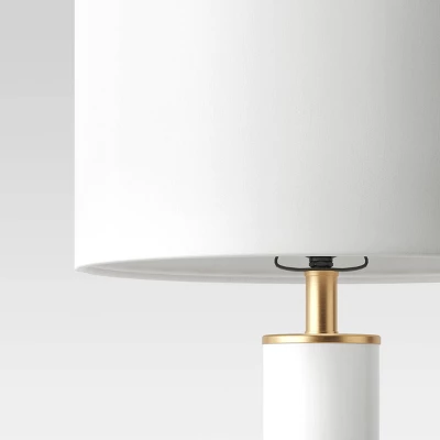 Large Assembled Tapered Glass Table Lamp (Includes LED Light Bulb) White - Threshold™ 5 Large Assembled Tapered Glass Table Lamp (Includes LED Light Bulb) White - Threshold™ - Image 3