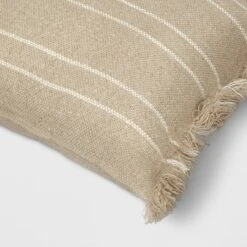 Textured Linen Striped Throw Pillow Neutral - Threshold™ -Home Decoration Sale GUEST a82a2b2d 43ce 4efa 82dd d8171cafb597