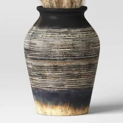 Grass Arrangement In Ceramic Pot Black - Threshold™ -Home Decoration Sale GUEST a8b7bc55 e7f2 41c9 ad42 4006f370c4b4