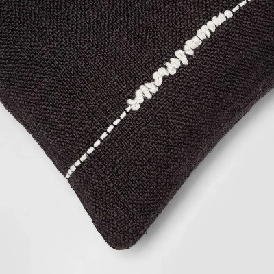 Embroidered Thin Line Lumbar Throw Pillow - Threshold™ 5 Embroidered Thin Line Lumbar Throw Pillow - Threshold™ - Image 3