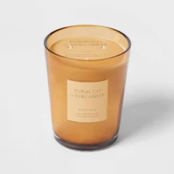 Colored Vase Glass With Dustcover Tobacco And Bergamot Candle Yellow - Threshold™ 13 Colored Vase Glass With Dustcover Tobacco And Bergamot Candle Yellow - Threshold™ -Home Decoration Sale GUEST b93280db 41cc 4916 9fbe 5bb9cb7d18d7