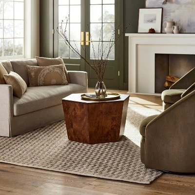 Checkered Stripe Rug Brown - Threshold™ Designed With Studio McGee 3 Checkered Stripe Rug Brown - Threshold™ Designed With Studio McGee