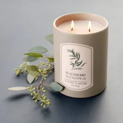 New Products 17 20oz Ceramic Blackberry Eucalyptus Candle Green - Threshold™ Designed With Studio McGee