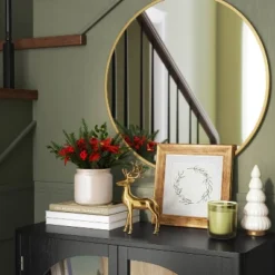 Home Decoration Sale 40 Artificial Plant Large Mixed Greenery And Poinsettia Arrangement - Threshold™