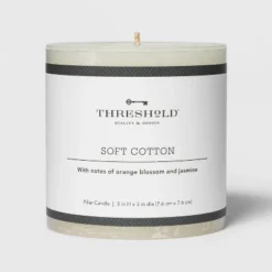 Pillar Candle Soft Cotton White - Threshold™ 10 Pillar Candle Soft Cotton White - Threshold™ -Home Decoration Sale GUEST d55a5595 2986 4235 8fc7 cb696b617fa6