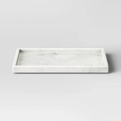 Rectangle Marble Tray White - Threshold™ 4 Rectangle Marble Tray White - Threshold™ - Image 2
