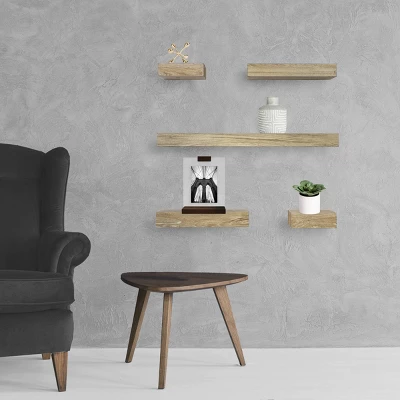 Set Of 5 Wall Shelf Natural - Project 62™ 6 Set Of 5 Wall Shelf Natural - Project 62™ - Image 4