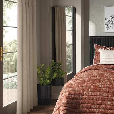 20" X 60" Infinity Full Length Mirror Black - Threshold™ 3 20" X 60" Infinity Full Length Mirror Black - Threshold™