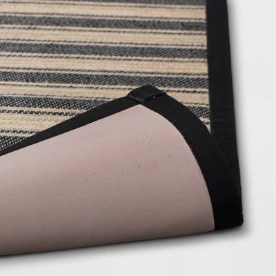 Vintage Striped Rug Black/Brown - Threshold™ 5 Vintage Striped Rug Black/Brown - Threshold™ - Image 3