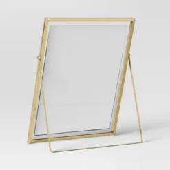 9" X 11" Float To 8" X 10" Linear Metal Easel Single Image Frame Brass - Threshold™ -Home Decoration Sale GUEST dca9fb76 af6d 4838 8473 61f5e3a7187b
