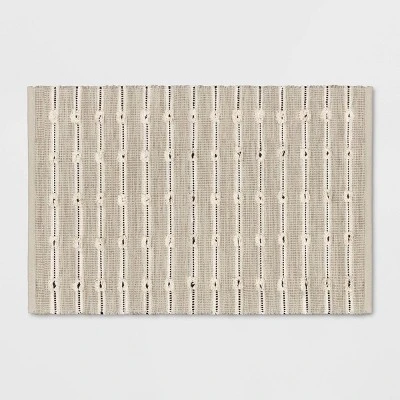 Woven Striped Flatweave Rug Black/Cream - Threshold™ 6 Woven Striped Flatweave Rug Black/Cream - Threshold™ - Image 4