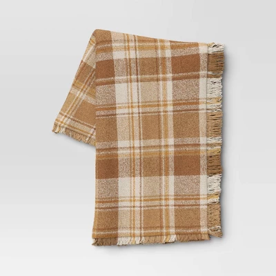 Raised Striped Boucle Plaid Throw Blanket - Threshold™ 7 Raised Striped Boucle Plaid Throw Blanket - Threshold™ - Image 5