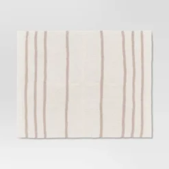 Cozy Feathery Knit Border Striped Throw Blanket - Threshold™ -Home Decoration Sale GUEST e5db223d 7932 45cb b9ac 942a00c0baae
